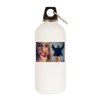 Bryana Holly White Water Bottle With Carabiner