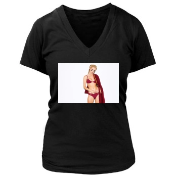 Bryana Holly Women's Deep V-Neck TShirt