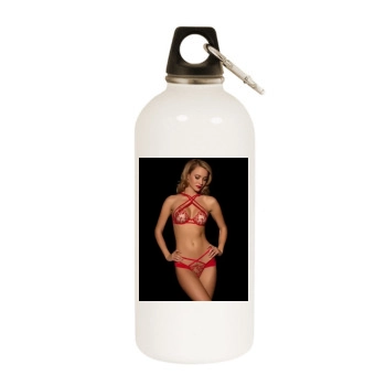 Bryana Holly White Water Bottle With Carabiner