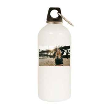 Bryana Holly White Water Bottle With Carabiner