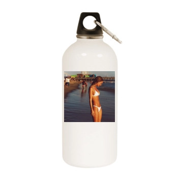 Bryana Holly White Water Bottle With Carabiner