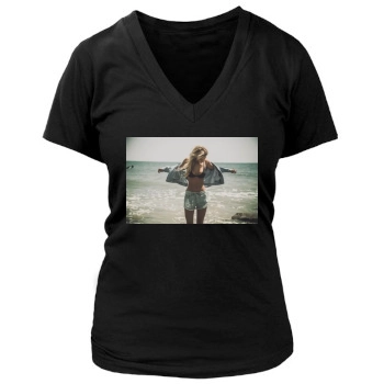 Bryana Holly Women's Deep V-Neck TShirt