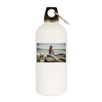 Bryana Holly White Water Bottle With Carabiner