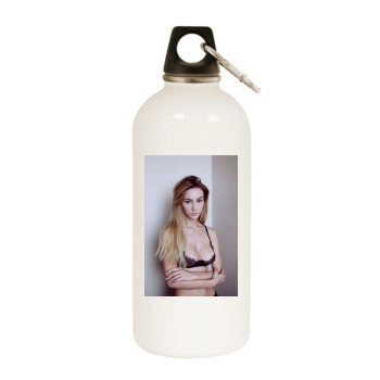 Bryana Holly White Water Bottle With Carabiner