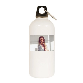 Bryana Holly White Water Bottle With Carabiner