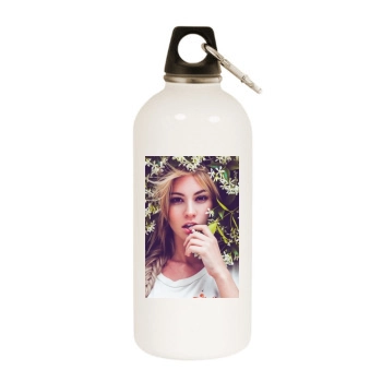 Bryana Holly White Water Bottle With Carabiner