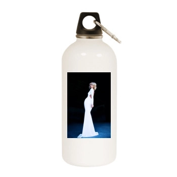 Bryana Holly White Water Bottle With Carabiner