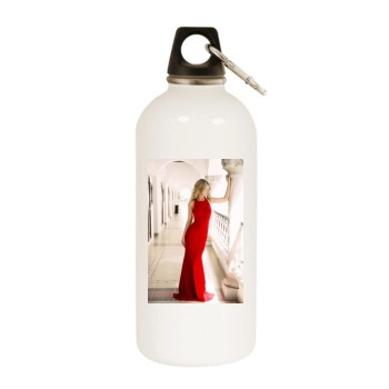 Bryana Holly White Water Bottle With Carabiner