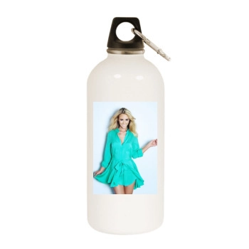 Bryana Holly White Water Bottle With Carabiner