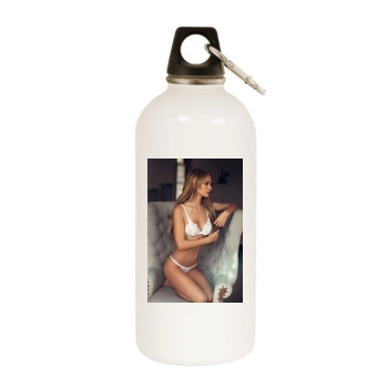 Bryana Holly White Water Bottle With Carabiner