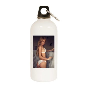 Bryana Holly White Water Bottle With Carabiner