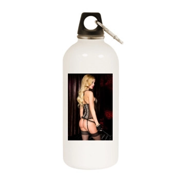 Bryana Holly White Water Bottle With Carabiner