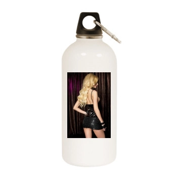 Bryana Holly White Water Bottle With Carabiner