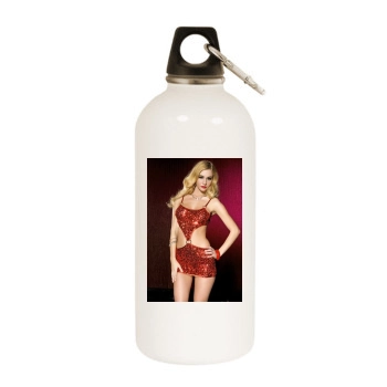 Bryana Holly White Water Bottle With Carabiner