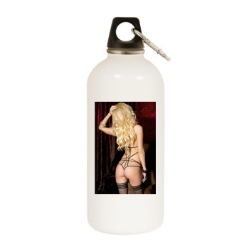 Bryana Holly White Water Bottle With Carabiner