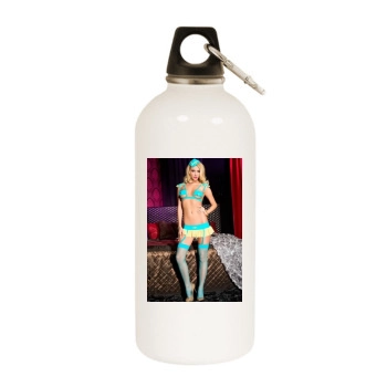 Bryana Holly White Water Bottle With Carabiner