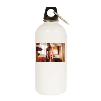 Bryana Holly White Water Bottle With Carabiner