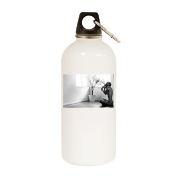 Bryana Holly White Water Bottle With Carabiner