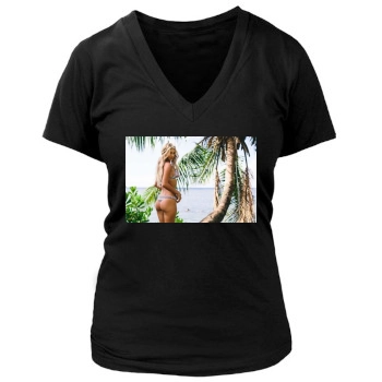 Bryana Holly Women's Deep V-Neck TShirt