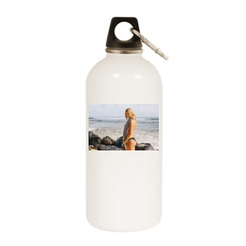 Bryana Holly White Water Bottle With Carabiner