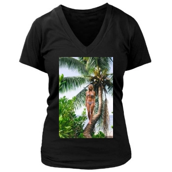 Bryana Holly Women's Deep V-Neck TShirt