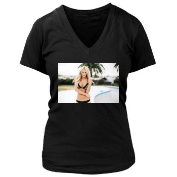 Bryana Holly Women's Deep V-Neck TShirt