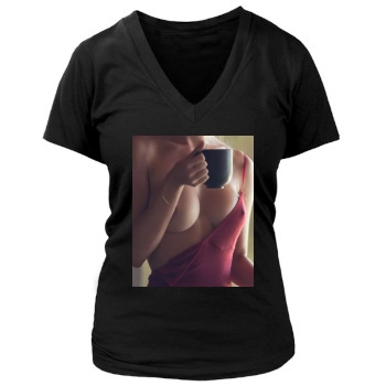 Bryana Holly Women's Deep V-Neck TShirt