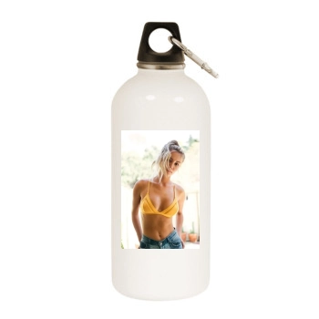 Bryana Holly White Water Bottle With Carabiner