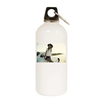 Bryana Holly White Water Bottle With Carabiner