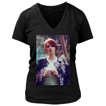 Bryce Dallas Howard Women's Deep V-Neck TShirt