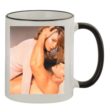 Calista Flockhart 11oz Colored Rim & Handle Mug