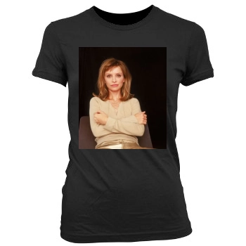 Calista Flockhart Women's Junior Cut Crewneck T-Shirt