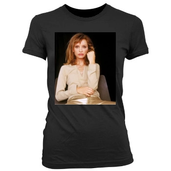 Calista Flockhart Women's Junior Cut Crewneck T-Shirt