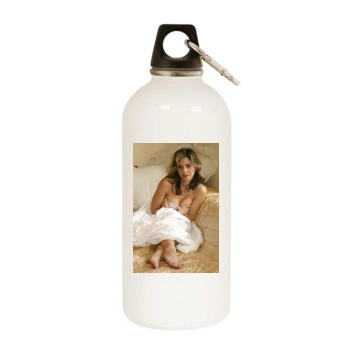 Callie Thorne White Water Bottle With Carabiner