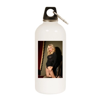 Camille Anderson White Water Bottle With Carabiner