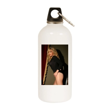 Camille Anderson White Water Bottle With Carabiner