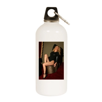 Camille Anderson White Water Bottle With Carabiner