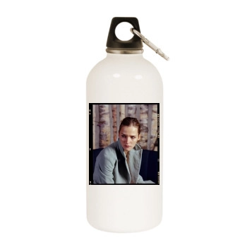 Carmen Kass White Water Bottle With Carabiner