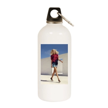 Carmen Kass White Water Bottle With Carabiner