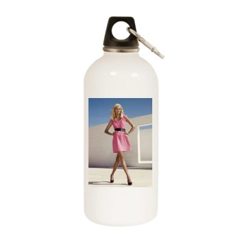 Carmen Kass White Water Bottle With Carabiner