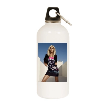 Carmen Kass White Water Bottle With Carabiner