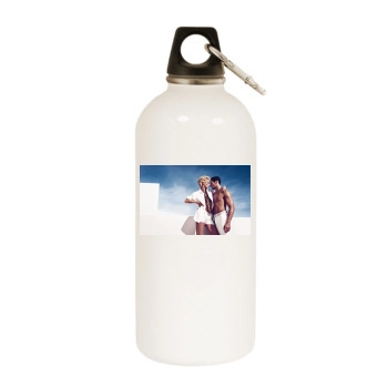 Carmen Kass White Water Bottle With Carabiner