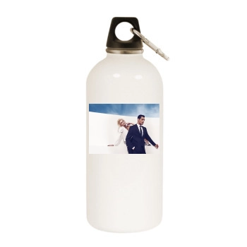 Carmen Kass White Water Bottle With Carabiner