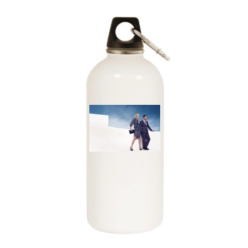 Carmen Kass White Water Bottle With Carabiner