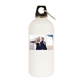 Carmen Kass White Water Bottle With Carabiner