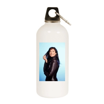 Carol Alt White Water Bottle With Carabiner