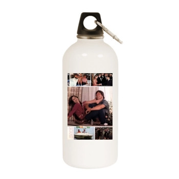 Carrie Fisher White Water Bottle With Carabiner