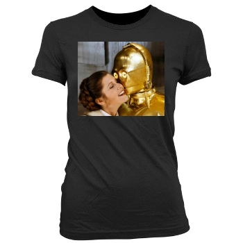 Carrie Fisher Women's Junior Cut Crewneck T-Shirt