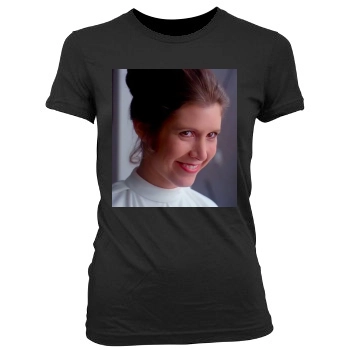 Carrie Fisher Women's Junior Cut Crewneck T-Shirt