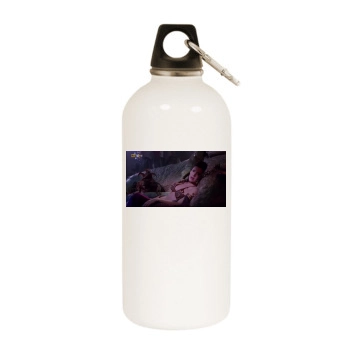 Carrie Fisher White Water Bottle With Carabiner